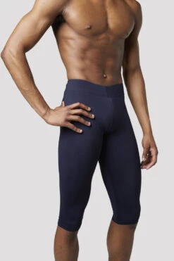 Mens/Boys Knee Length Rehearsal Tights 7 Mens/Boys Knee Length Rehearsal Tights -The Dancewear Shop BLOCH MP003 NAV 0485