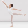 Girls Georgette Sequin Leotard 1 Girls Georgette Sequin Leotard -The Dancewear Shop CL3732 WHT 01