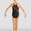 Girls Begonia Flower Mesh Back Leotard 1 Girls Begonia Flower Mesh Back Leotard -The Dancewear Shop CL8097 BACK BLK