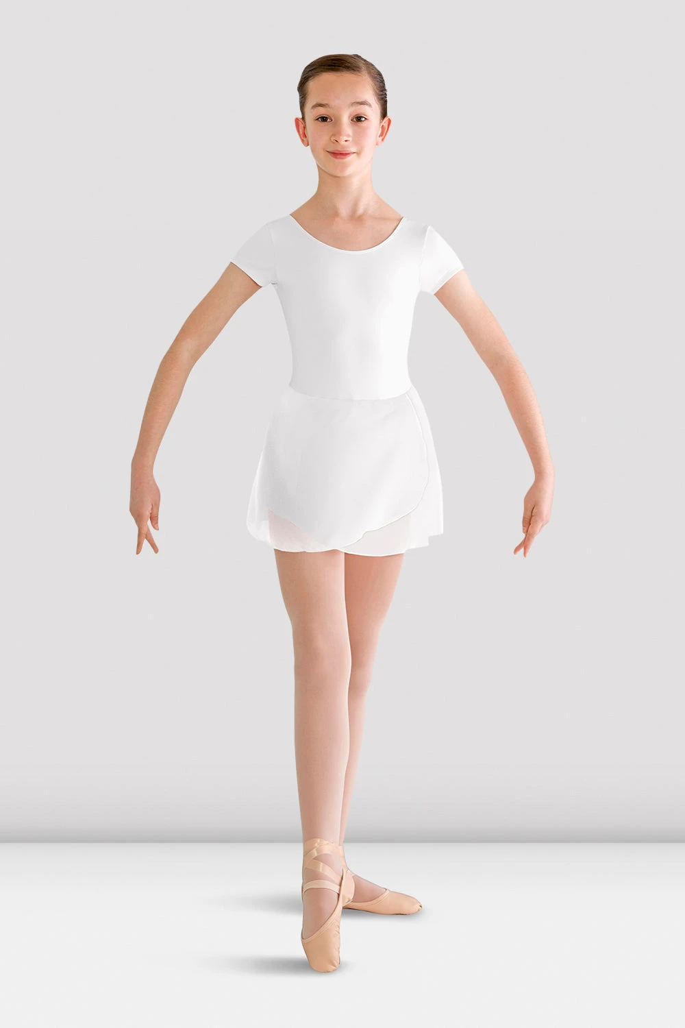 Girls Prisha Short Sleeve Skirted Leotard 3 Girls Prisha Short Sleeve Skirted Leotard