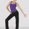 Girls V Front Boot Leg Jazz Pant 1 Girls V Front Boot Leg Jazz Pant -The Dancewear Shop CP5453 Front BLK