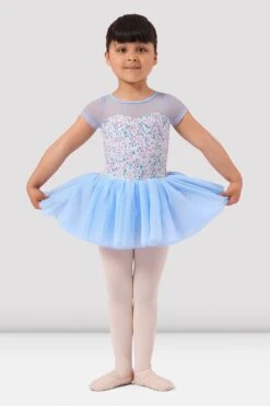 Girls Mirella Ditsy Floral Cap Sleeve Tutu Dress