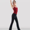 Ladies Lisa V Front Bootleg Pant 1 Ladies Lisa V Front Bootleg Pant -The Dancewear Shop L2750 P1548R BLK 01