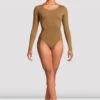 Ladies Lepsi Long Sleeve Leotard 2 Ladies Lepsi Long Sleeve Leotard -The Dancewear Shop L5609 ALM FRONT