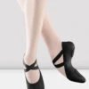 Ladies Pro Elastic Canvas Ballet Shoes 2 Ladies Pro Elastic Canvas Ballet Shoes -The Dancewear Shop S0621 BLK 01