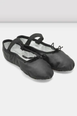 Childrens Dansoft Leather Ballet Shoes -The Dancewear Shop SO205 G BLK 06