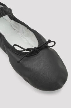 Childrens Dansoft Leather Ballet Shoes -The Dancewear Shop SO205 G BLK 10