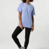 Ladies Tonal Bloch Print Oversized Tee