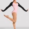 Ladies Lydia Long Sleeve Shrug -The Dancewear Shop Z0979 BLK